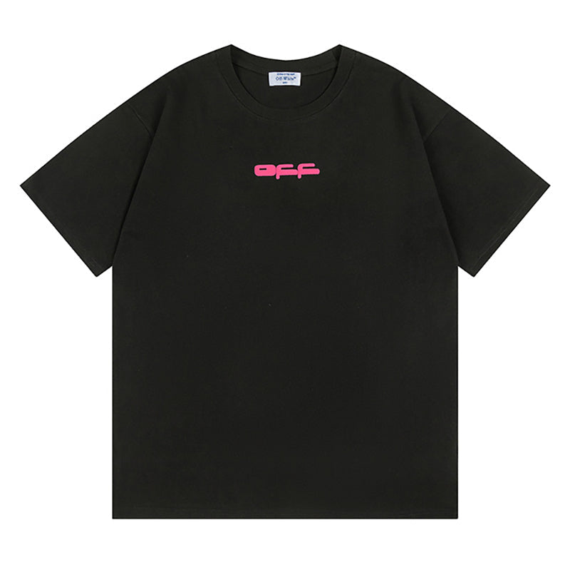 Off-White Cartoon Print T-Shirt — Black / White
