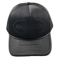 Cortiez All-Black Monochromatic Oval Ship Logo Trucker Hat